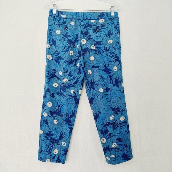 Elevenses Women's Lunar Mum Blue Floral Cropped Pants P1925 - Picture 5 of 9